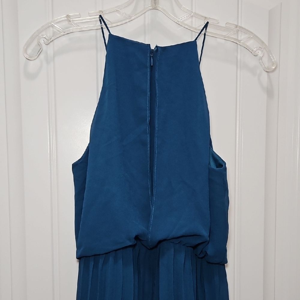 Sam Edelman Teal Pleated Skirt Midi Dress New - Picture 8 of 11